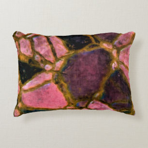 Mosaic pattern in purple plum decorative cushion