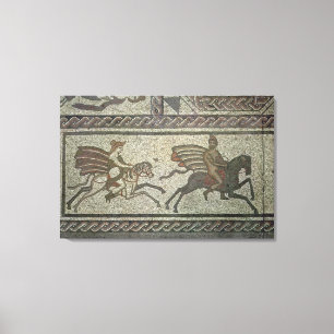 Mosaic pavement from the Roman villa at Low Canvas Print