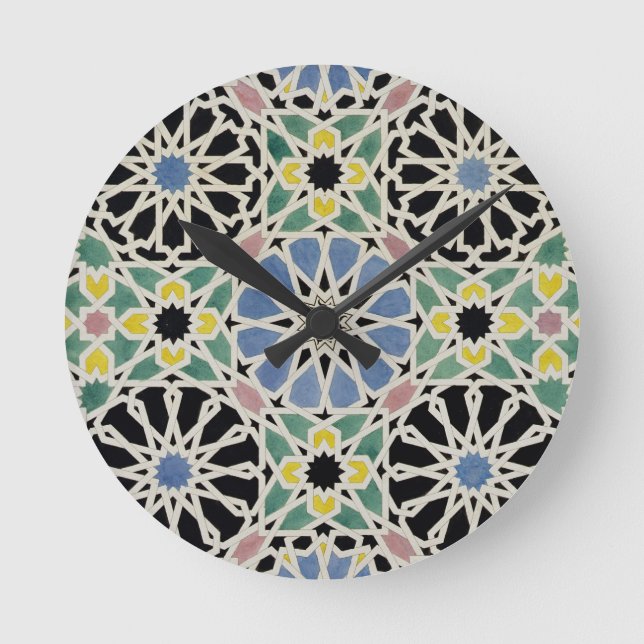 Mosaic Pavement in the Alhambra, from 'The Arabian Round Clock (Front)