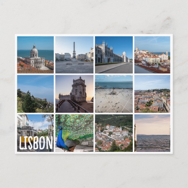 Mosaic photos of Lisbon in Portugal Postcard (Front)