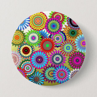 Mosaic Pinwheels 7.5 Cm Round Badge