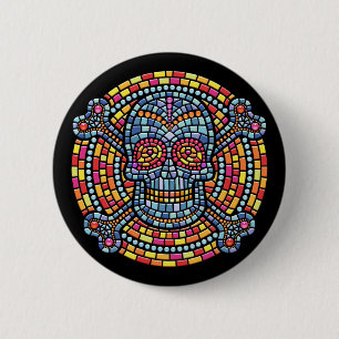Mosaic Pirate-TIL 6 Cm Round Badge