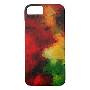 Mosaic polygonal abstract modern red yellow green iPhone 8/7 case