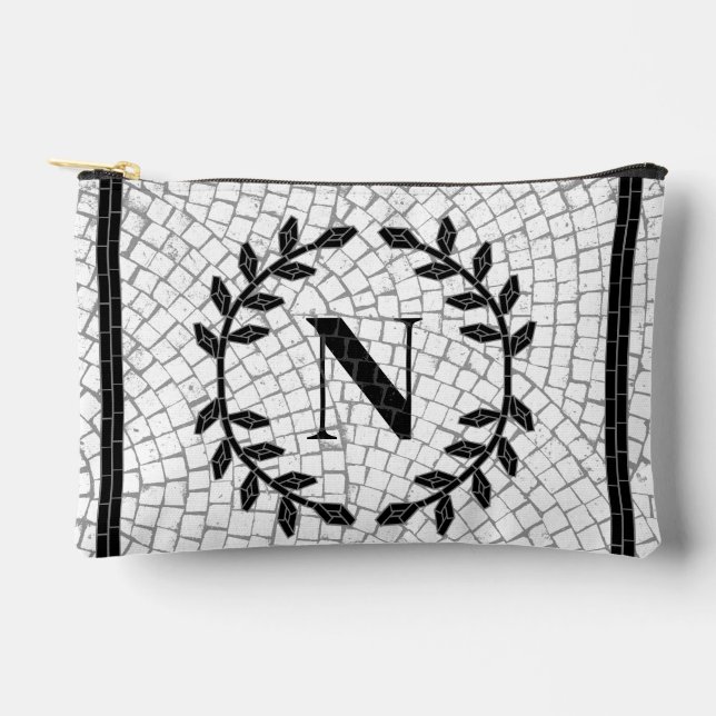 Mosaic Print Monogram Accessory Pouch (Front)