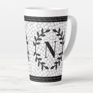 Mosaic Print Monogram Latte Mug