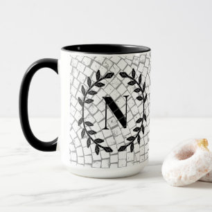 Mosaic Print Monogram Mug