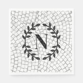 Mosaic Print Monogram Napkin