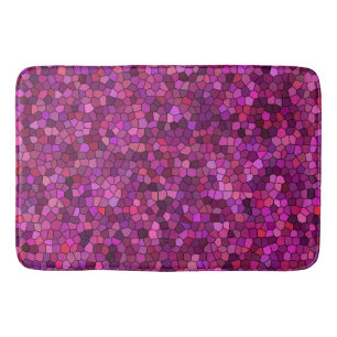 Mosaic Purple Pink Bath Mat