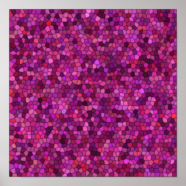 Mosaic Purple Pink  Poster (Front)