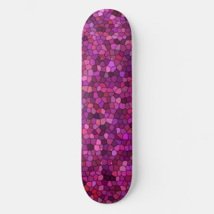 Mosaic Purple Pink  Skateboard