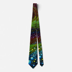 Mosaic Rainbow Abstract Art 1208 Tie