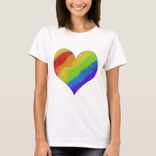 Mosaic Rainbow Heart -  T-Shirt