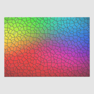 mosaic rainbow tissue paper