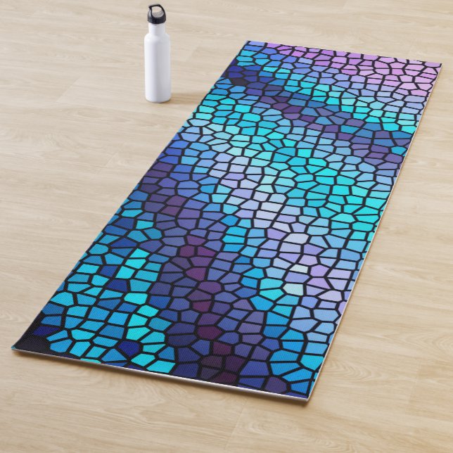 Mosaic Rays of Colour Stained Glass  Yoga Mat (In Situ)