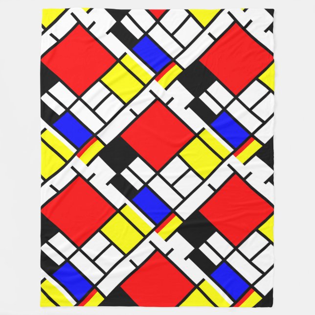 MOSAIC rectangles squares coloured I + your ideas Fleece Blanket (Front)