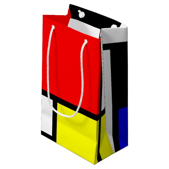 MOSAIC rectangles squares coloured I + your ideas Small Gift Bag (Front Angled)