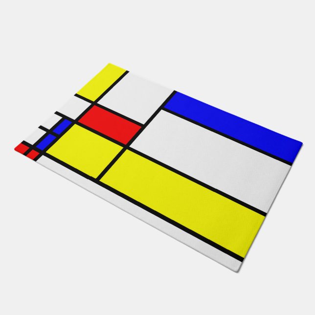 MOSAIC rectangles squares coloured II + your ideas Doormat (Angled)