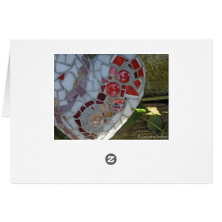 mosaic red heart card