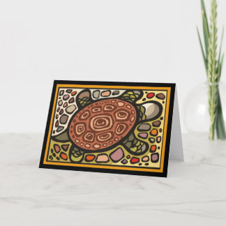 Mosaic Sea Turtle Greeting Cards