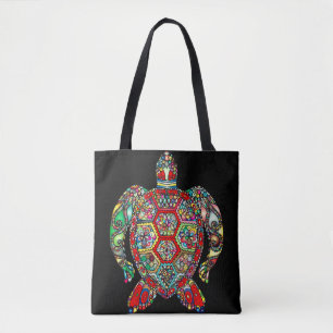 Mosaic sea turtle tote
