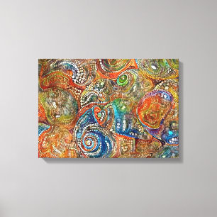 Mosaic Seashells Canvas Print