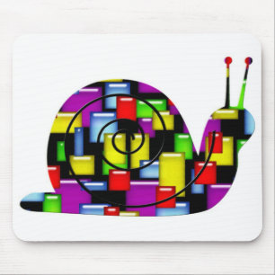 mosaic snail mouse mat