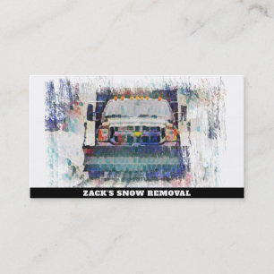 *~* Mosaic Snow Removal Snow Truck AP74 Business Card