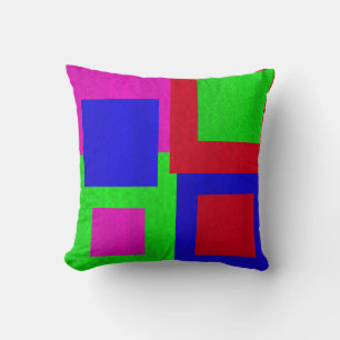 Mosaic Square  Blocks Abstract Throw Cushion, Cushion