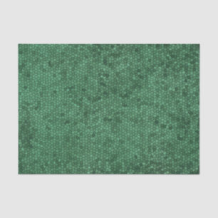 Mosaic Stained Glass Style Green Texture Pattern Tissue Paper