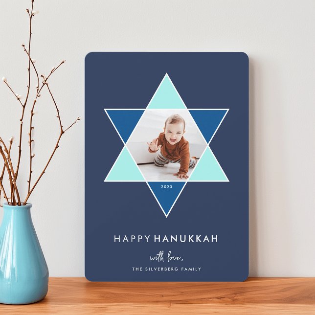 Mosaic Star | Hanukkah Photo Holiday Card (Creator Uploaded)