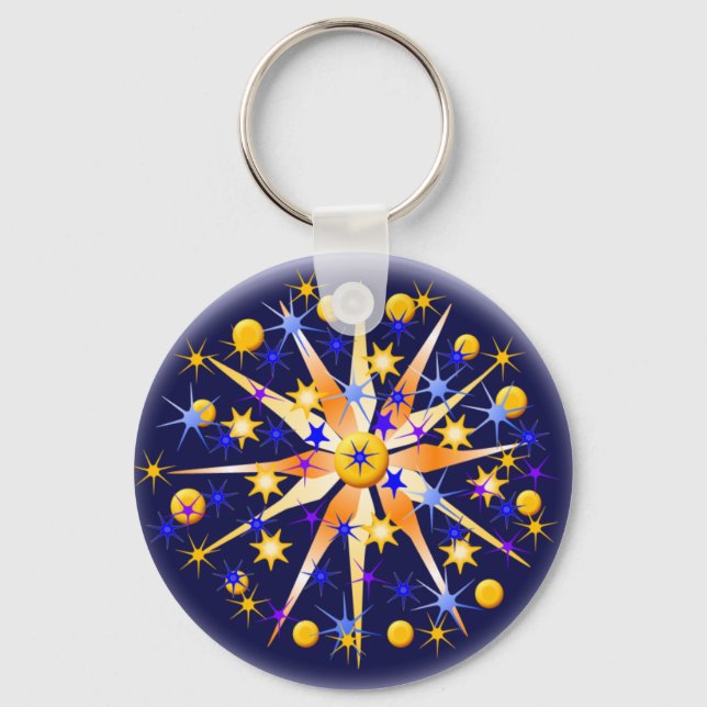 Mosaic Stars Keychain (Front)