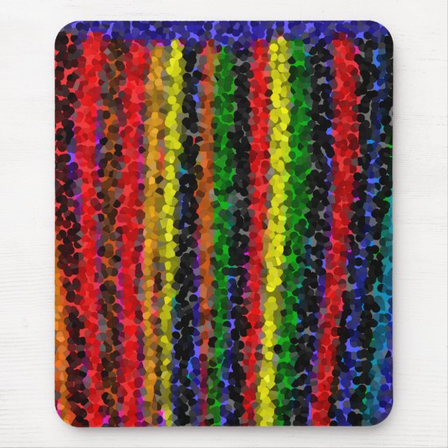 Mosaic Stripes Mousepad (Front)