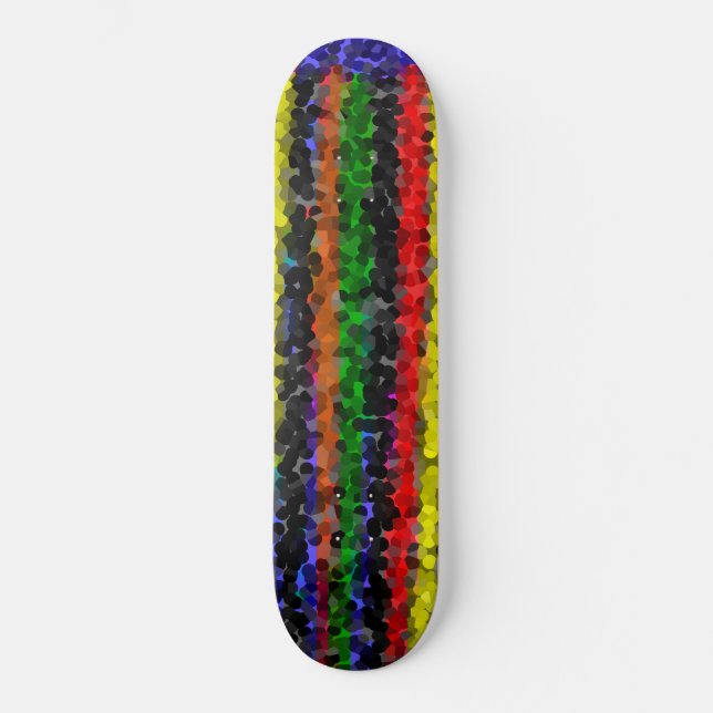 Mosaic Stripes Skateboard (Front)