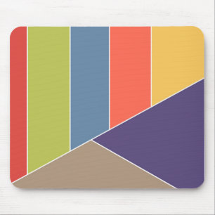 MOSAIC stripes triangles colored I + your ideas Mouse Mat