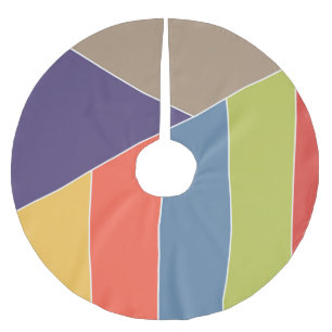 MOSAIC stripes triangles coloured I + your ideas Brushed Polyester Tree Skirt