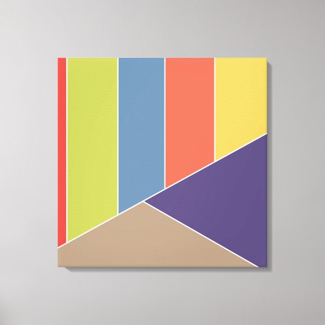MOSAIC stripes triangles coloured I + your ideas Canvas Print (Front)
