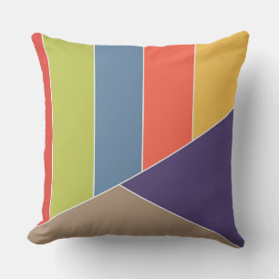 MOSAIC stripes triangles coloured I + your ideas Cushion