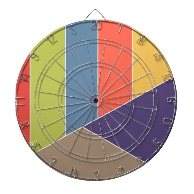 MOSAIC stripes triangles coloured I + your ideas Dartboard (Front)