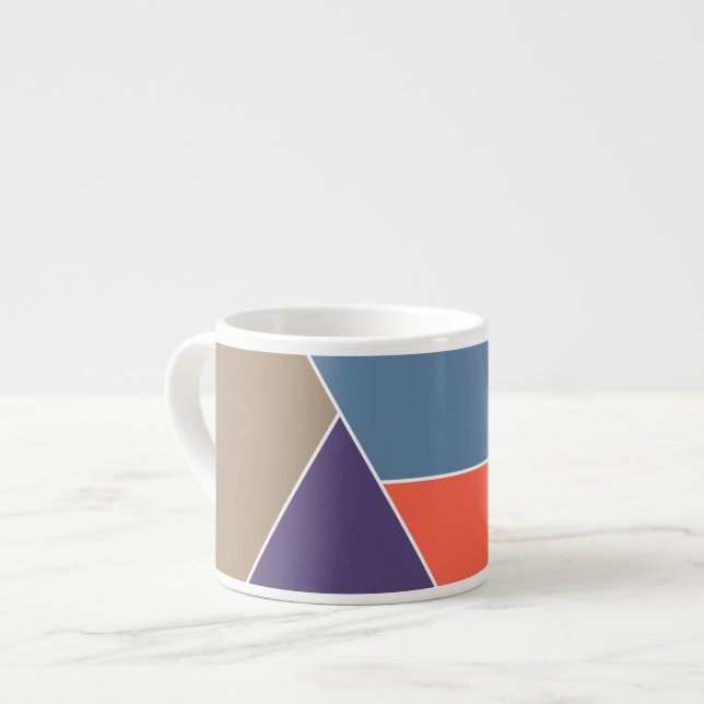 MOSAIC stripes triangles coloured I + your ideas Espresso Cup (Front Left)