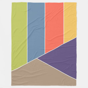 MOSAIC stripes triangles coloured I + your ideas Fleece Blanket