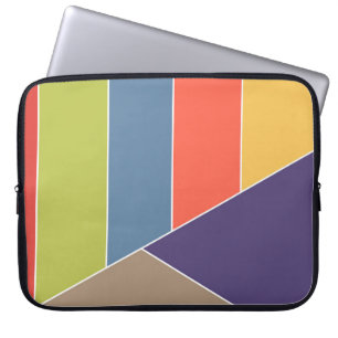 MOSAIC stripes triangles coloured I + your ideas Laptop Sleeve