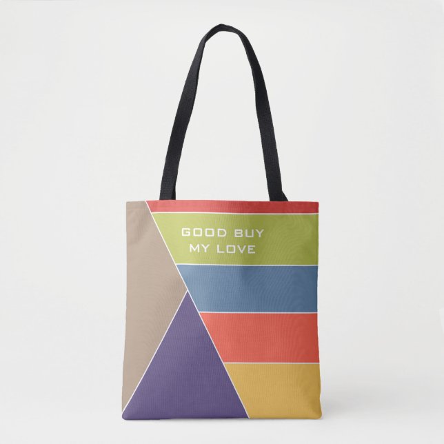 MOSAIC stripes triangles coloured I + your ideas Tote Bag (Front)