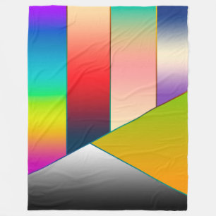 MOSAIC stripes triangles coloured II + your ideas Fleece Blanket