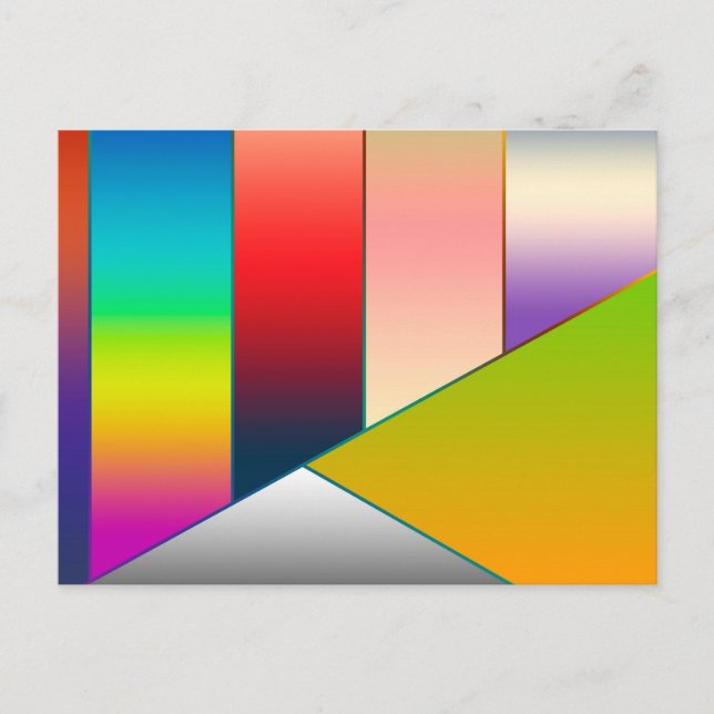 MOSAIC stripes triangles coloured II + your ideas Postcard (Front)
