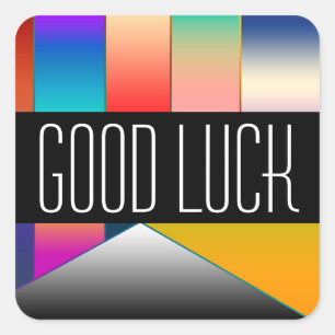 MOSAIC stripes triangles coloured II + your ideas Square Sticker