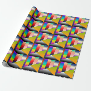MOSAIC stripes triangles coloured II + your ideas Wrapping Paper