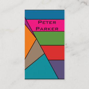 MOSAIC stripes triangles coloured III + your ideas Business Card