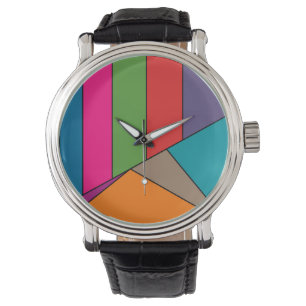 MOSAIC stripes triangles coloured III + your ideas Watch