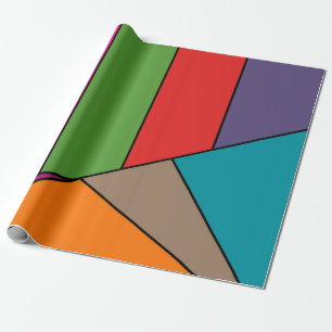 MOSAIC stripes triangles coloured III + your ideas Wrapping Paper
