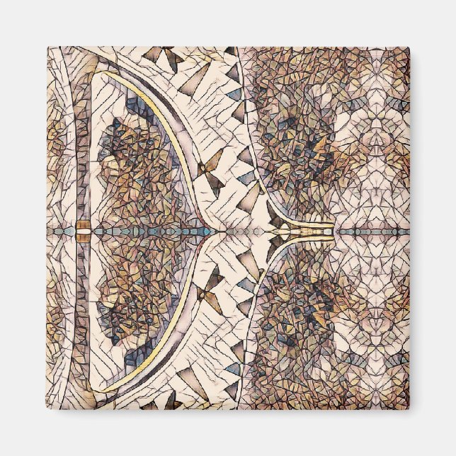 Mosaic Style Stiletto Shoe Design Magnet (Front)